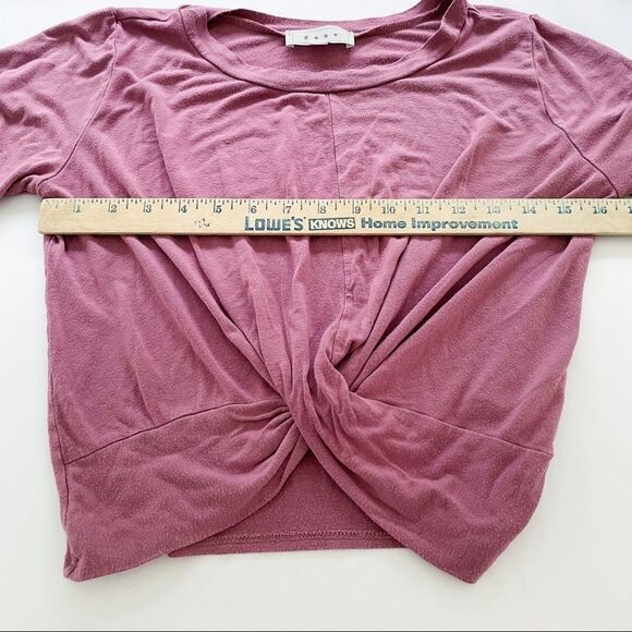 Gaze Short Sleeve Crop Twist Front Top Small - Picture 6 of 7